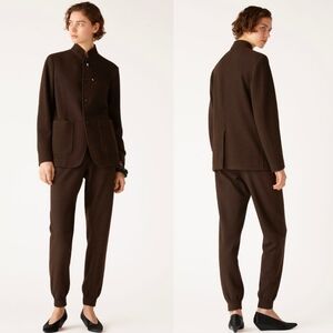 Loro Piana Rassa Pants Virgin Wool Jogger Pecora Nera Fleece MEDIUM Brown